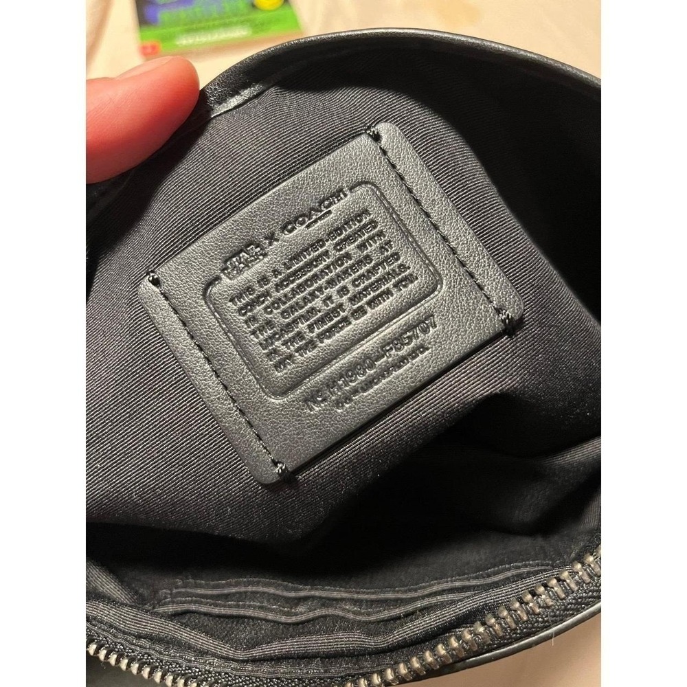 Star Wars x Coach Darth Vader Large Pouch Black Leather Clutch F85707 NWT gift - Picture 5 of 8